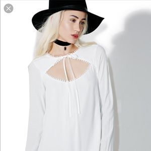 For love and lemons JOSEPHINA SWING DRESS IN WHITE